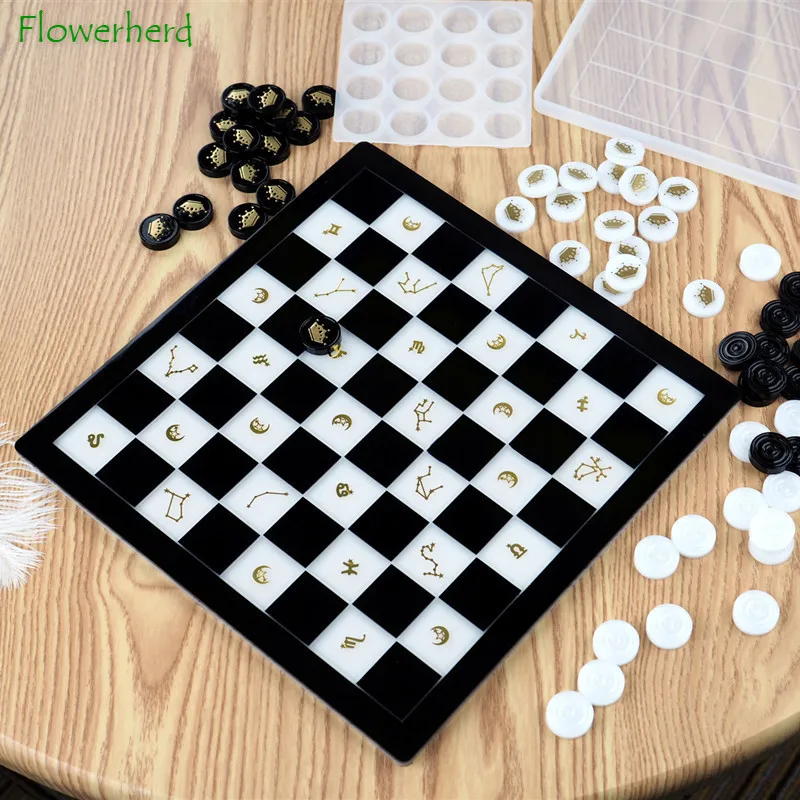 DIY Epoxy Resin Molds International Chess Draughts Checkerboard Chessman Silicone Mold Mirror Aromatherapy Plaster Cake Tools
DIY Epoxy Resin Molds International Chess Draughts Checkerboard Chessman Silicone Mold Mirror Aromatherapy Plaster Cake Tools
