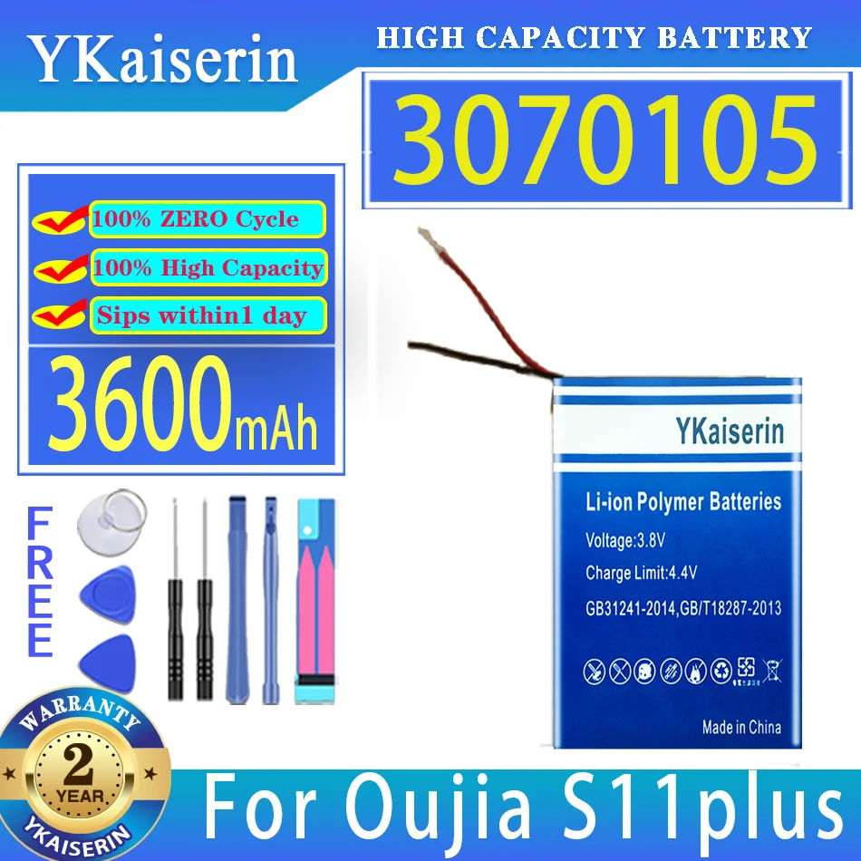YKaiserin 3600mAh Replacement Battery 3070105 (2 line) Battery For Oujia S11plus S11 plus Mobile Phone Batteries
YKaiserin 3600mAh Replacement Battery 3070105 (2 line) Battery For Oujia S11plus S11 plus Mobile Phone Batteries