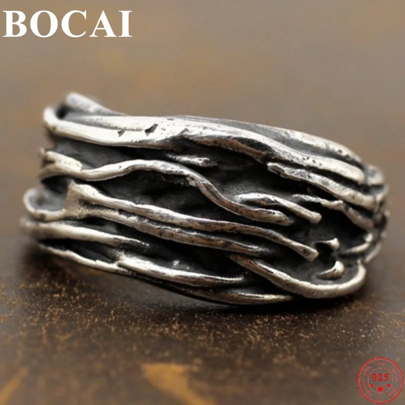 Регулируемые кольца BOCAI S925 из стерлингового серебра, нестандартные линии, ручная работа, ретро узор, Ручные украшения, чистый серебристый Ша...
Регулируемые кольца BOCAI S925 из стерлингового серебра, нестандартные линии, ручная работа, ретро узор, Ручные украшения, чистый серебристый Ша...