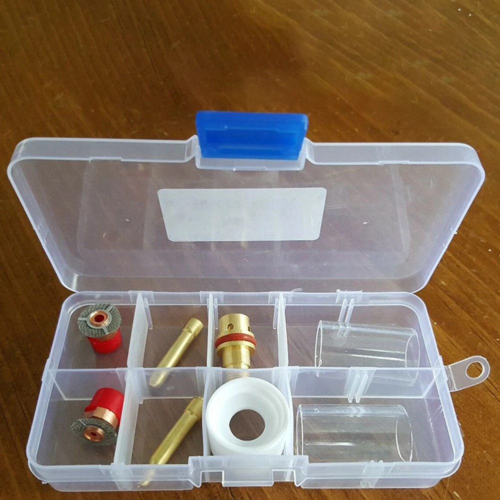 10pc Pyrex TIG Torch Cup Gas Saver Kit For BOTH 1/16\" & 1/8\" Torch WP17 18 26 Gas Shield Kit Plasma Cutter Replacement Parts
10pc Pyrex TIG Torch Cup Gas Saver Kit For BOTH 1/16\" & 1/8\" Torch WP17 18 26 Gas Shield Kit Plasma Cutter Replacement Parts