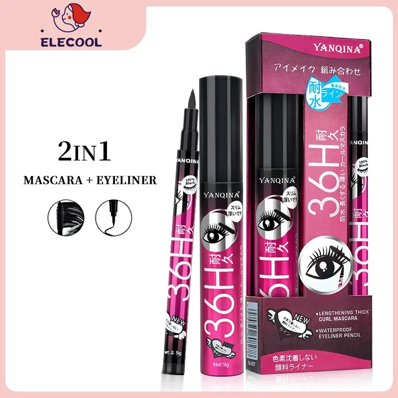 2pcs Set Black Mascara Eyeliner Soft Smooth Eye Liner Waterproof Eyeliner Mascara Thick Curling Eyelashes Sparkling Eyes
2pcs Set Black Mascara Eyeliner Soft Smooth Eye Liner Waterproof Eyeliner Mascara Thick Curling Eyelashes Sparkling Eyes