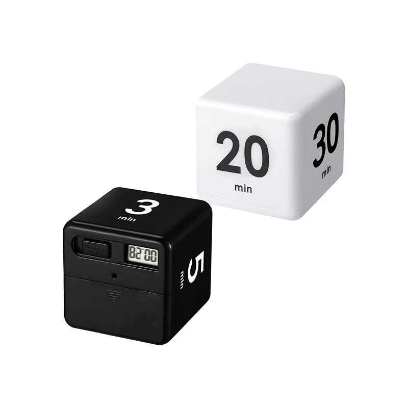 2PCS Cube Timers Gravity Sensor Flip Timer Kitchen Timer For Time Management And Countdown 1-3-5-10,15-20-30-60Minutes
2PCS Cube Timers Gravity Sensor Flip Timer Kitchen Timer For Time Management And Countdown 1-3-5-10,15-20-30-60Minutes