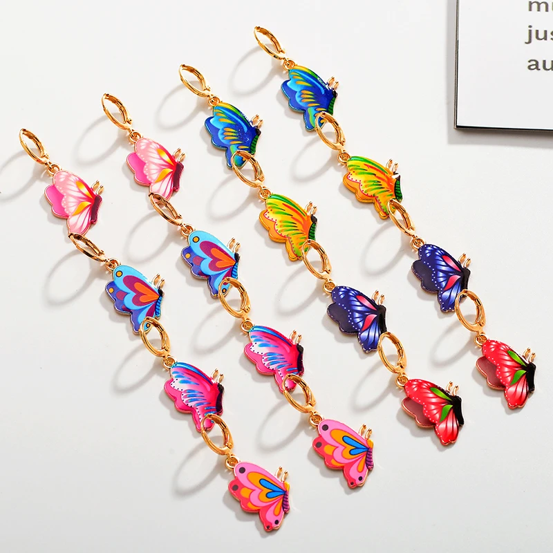 2 Pairs Colorful Butterfly Enamel Hoop Earrings Cute Creative Women's Kids Jewelry Necklace Pendant DIY Making Accessories
2 Pairs Colorful Butterfly Enamel Hoop Earrings Cute Creative Women's Kids Jewelry Necklace Pendant DIY Making Accessories