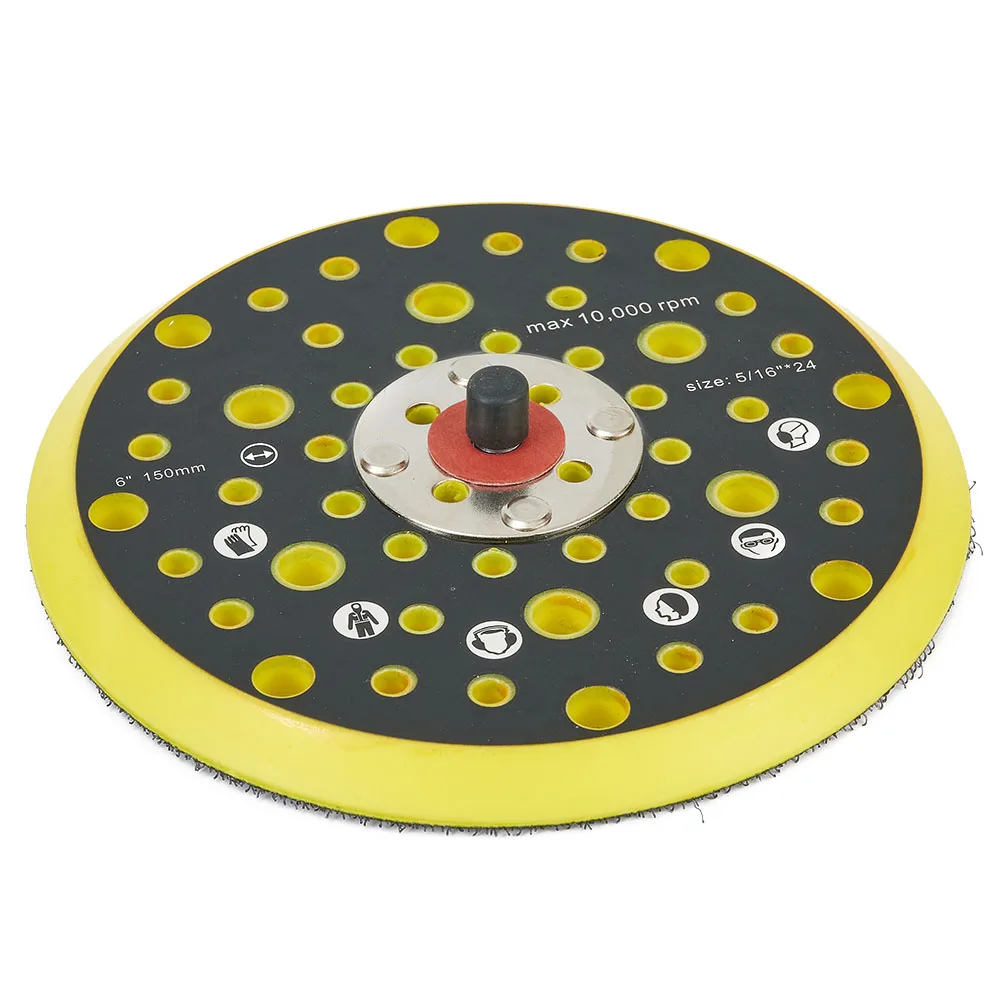 6 Inch 52 Holes Sander Backing Pad Hook&Loop Dust Free Sanding Disc Pads With 5/16"-24 Thread Disc Holder High-quality Tools
6 Inch 52 Holes Sander Backing Pad Hook&Loop Dust Free Sanding Disc Pads With 5/16"-24 Thread Disc Holder High-quality Tools
