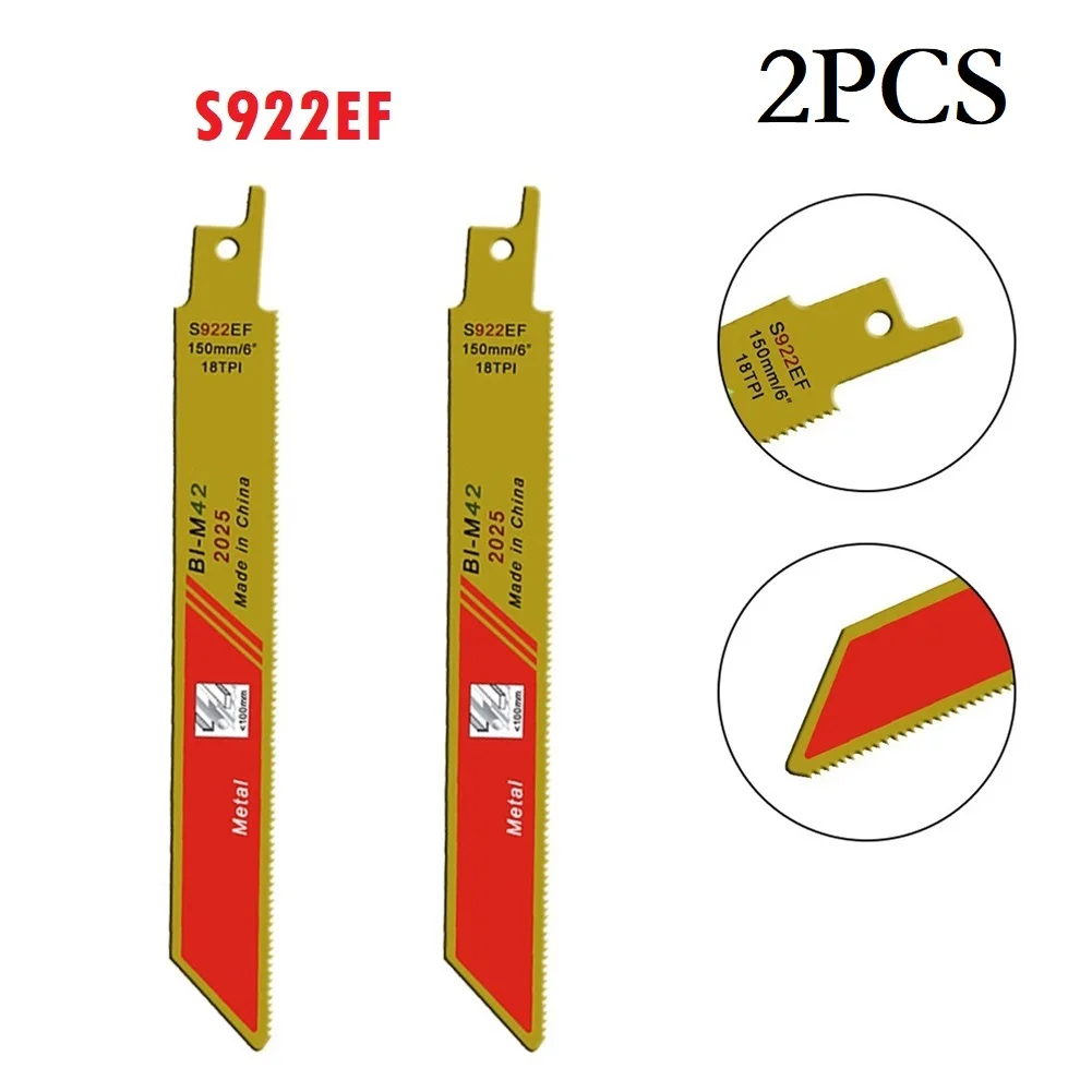 2Pcs 6inch Reciprocating Saw Blades Set S1122EF Flexible Saw Blades For Cutting Metal Wood Plastic Pipe Power Tool Accessories
2Pcs 6inch Reciprocating Saw Blades Set S1122EF Flexible Saw Blades For Cutting Metal Wood Plastic Pipe Power Tool Accessories
