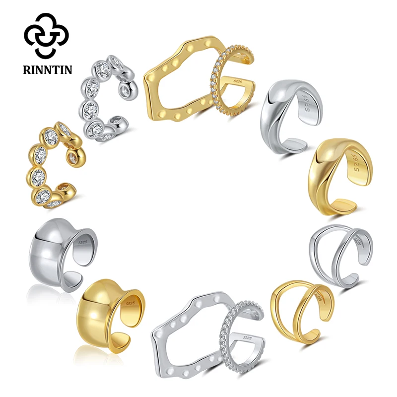 Rinntin 925 Sterling Silver Rich 1Pcs Trendy Huggies Ear Cuff Non-Piercing Clip on Earrings for Women Girls Jewelry CL13
Rinntin 925 Sterling Silver Rich 1Pcs Trendy Huggies Ear Cuff Non-Piercing Clip on Earrings for Women Girls Jewelry CL13