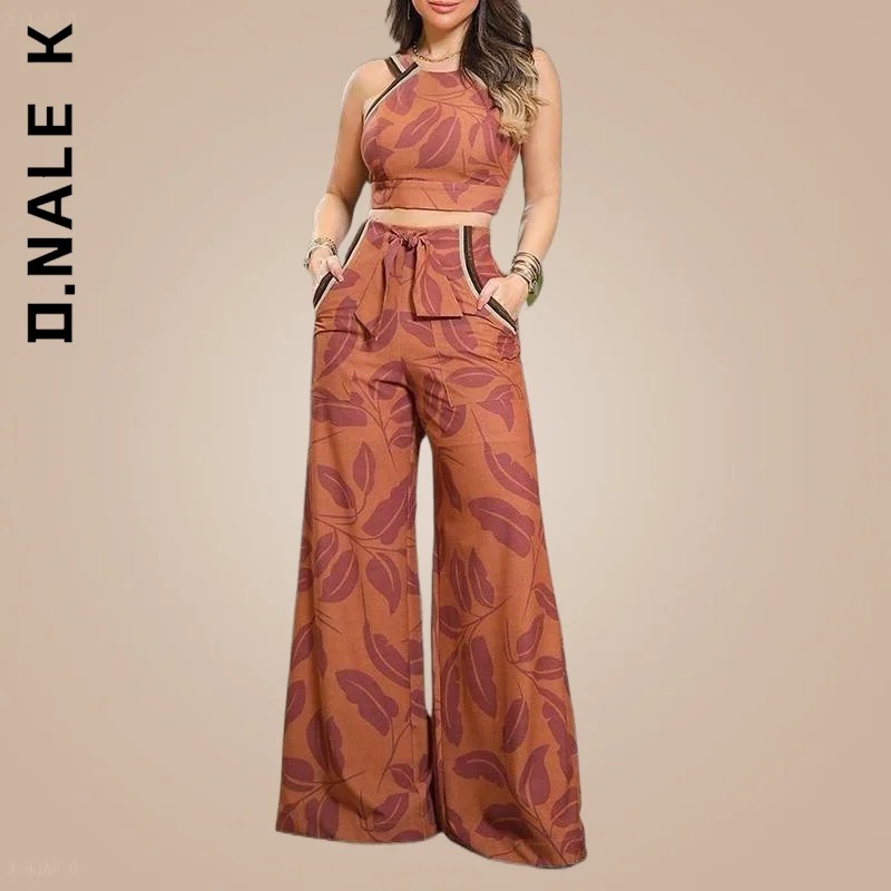 D.Nale K Women Set New Leaf Print Sleeveless Top & Pants Set Long Pants Women's Tracksuit Long Two Piece Set Women's Warm Suit
D.Nale K Women Set New Leaf Print Sleeveless Top & Pants Set Long Pants Women's Tracksuit Long Two Piece Set Women's Warm Suit