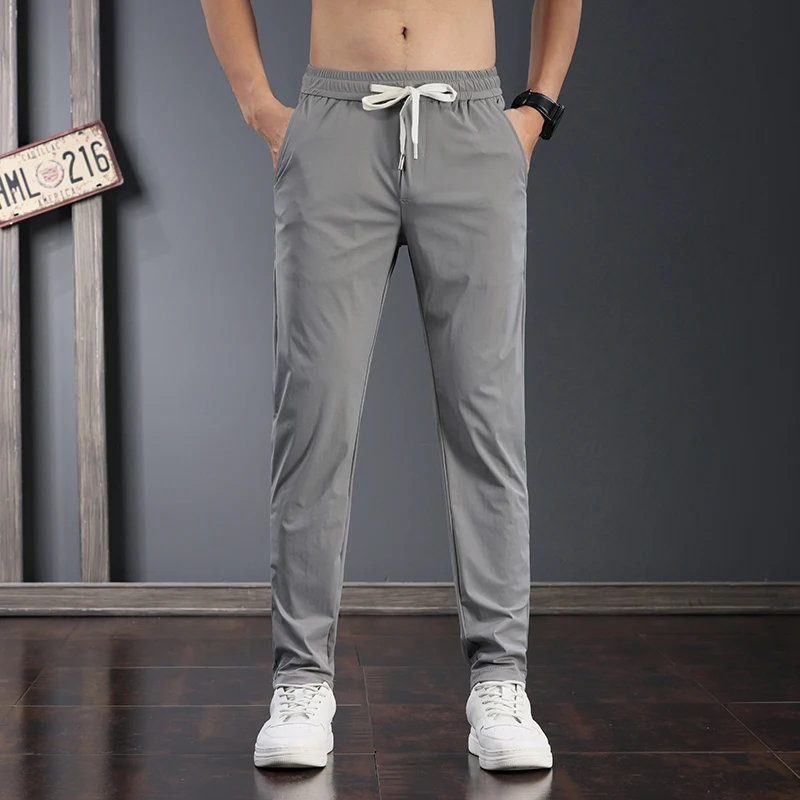 Young Thin Lightweight Korean Summer Men's 2023 Brand New Silk Trousers Pants Fashionable Style Elastic-waisted Ice Breathable
Young Thin Lightweight Korean Summer Men's 2023 Brand New Silk Trousers Pants Fashionable Style Elastic-waisted Ice Breathable