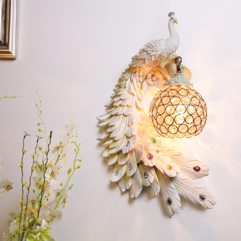LED Twins Peacock Wall Lamp modern Creative Colorful Gold White Wall Light LED Crystal Metal Wall Lamps for Corridor Wall Decor
LED Twins Peacock Wall Lamp modern Creative Colorful Gold White Wall Light LED Crystal Metal Wall Lamps for Corridor Wall Decor