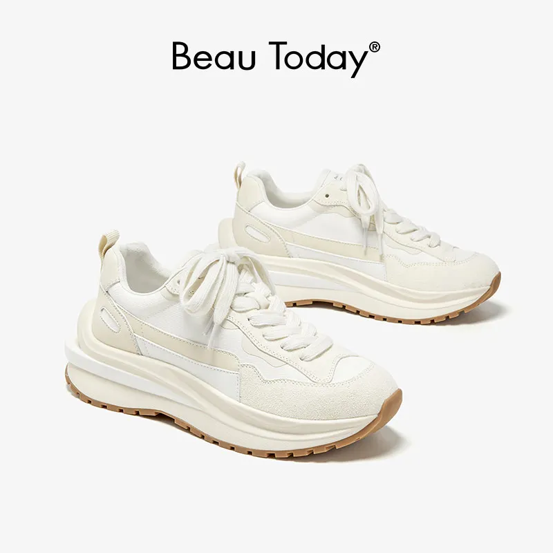 BeauToday Chunky Sneakers Casual Women Cow Suede Synthetic Leather Patchwork Lace-Up Round Toe Ladies Waffle Shoes 29439
BeauToday Chunky Sneakers Casual Women Cow Suede Synthetic Leather Patchwork Lace-Up Round Toe Ladies Waffle Shoes 29439