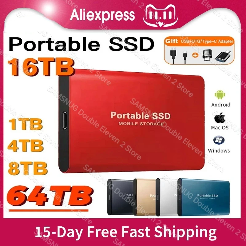 1TB Original portable Ssd 2tb M.2 External Hard Drive high-speed Type-C/USB 3.1 Solid state drive 8tb 16TB Hard Disk For pc/mac
1TB Original portable Ssd 2tb M.2 External Hard Drive high-speed Type-C/USB 3.1 Solid state drive 8tb 16TB Hard Disk For pc/mac