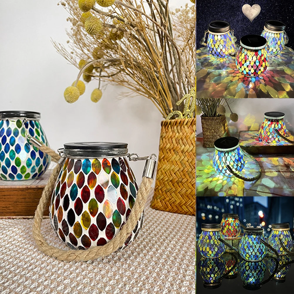 Led Solar Light Colorful Mosaic Lamp Waterproof Glass Jar Decorative Lantern Garden Decoration Outdoor
Led Solar Light Colorful Mosaic Lamp Waterproof Glass Jar Decorative Lantern Garden Decoration Outdoor