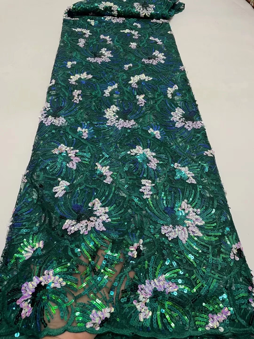 African Sequins Lace 5 Yards Fabric 2022 French Tulle Lace Fabric High Quality Nigerian Handmade Luxury Sequins Lace For Dress
African Sequins Lace 5 Yards Fabric 2022 French Tulle Lace Fabric High Quality Nigerian Handmade Luxury Sequins Lace For Dress
