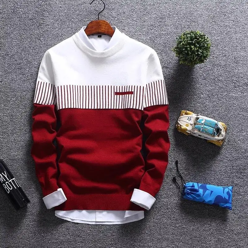 New Autunm Pullovers Men Fashion Strip Causal Knitted Sweaters Pullovers Mens Slim Fit O Neck Knitwear Mens Brand Clothing 2021
New Autunm Pullovers Men Fashion Strip Causal Knitted Sweaters Pullovers Mens Slim Fit O Neck Knitwear Mens Brand Clothing 2021