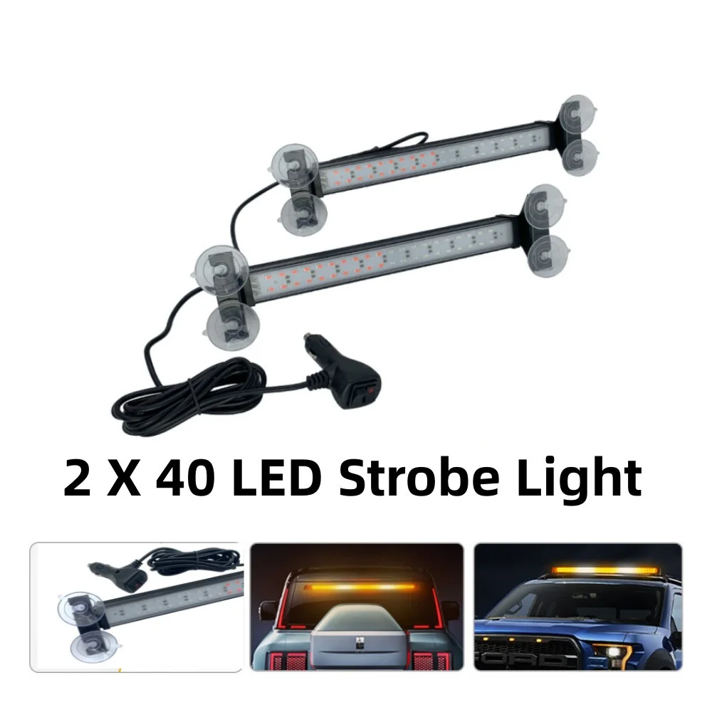 2Pcs 40 Leds Led Warning Strobe Lights for Cars Windshield Emergency Automotive Red Yellow Amber Blue Beacon Lamp Pick Up Truck
2Pcs 40 Leds Led Warning Strobe Lights for Cars Windshield Emergency Automotive Red Yellow Amber Blue Beacon Lamp Pick Up Truck