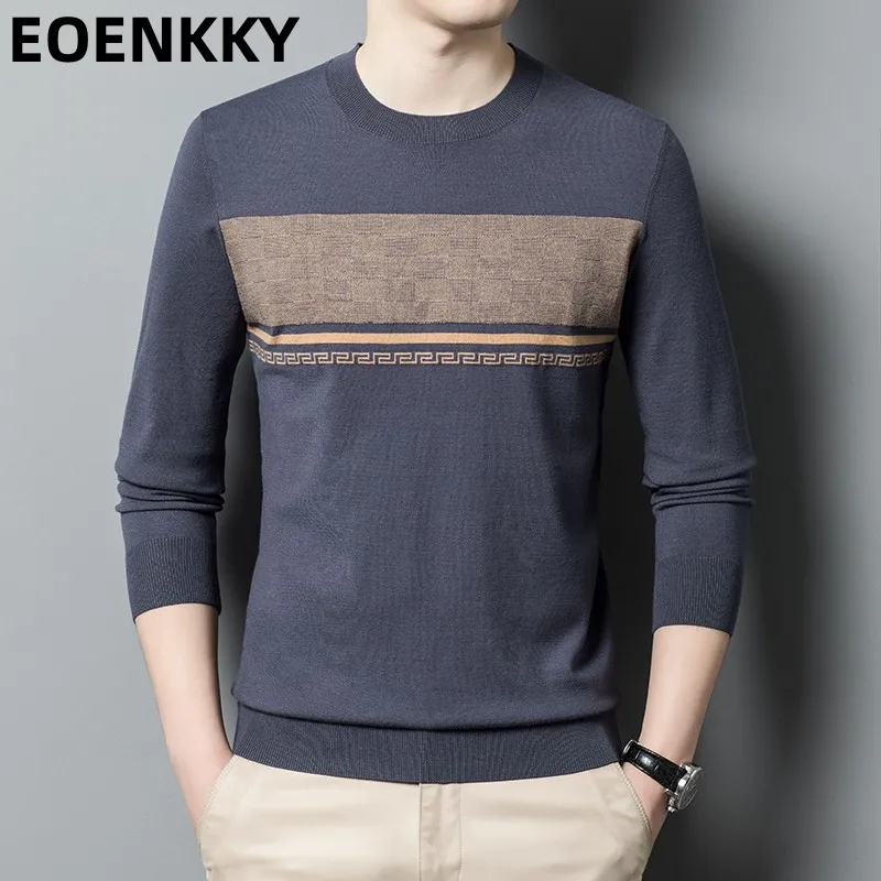 High End Brand2023New Men's Knitting Pullover Autumn/Winter Luxury Designer Stripe Quality Warm Wool Sweater Trend Men's Clothes
High End Brand2023New Men's Knitting Pullover Autumn/Winter Luxury Designer Stripe Quality Warm Wool Sweater Trend Men's Clothes