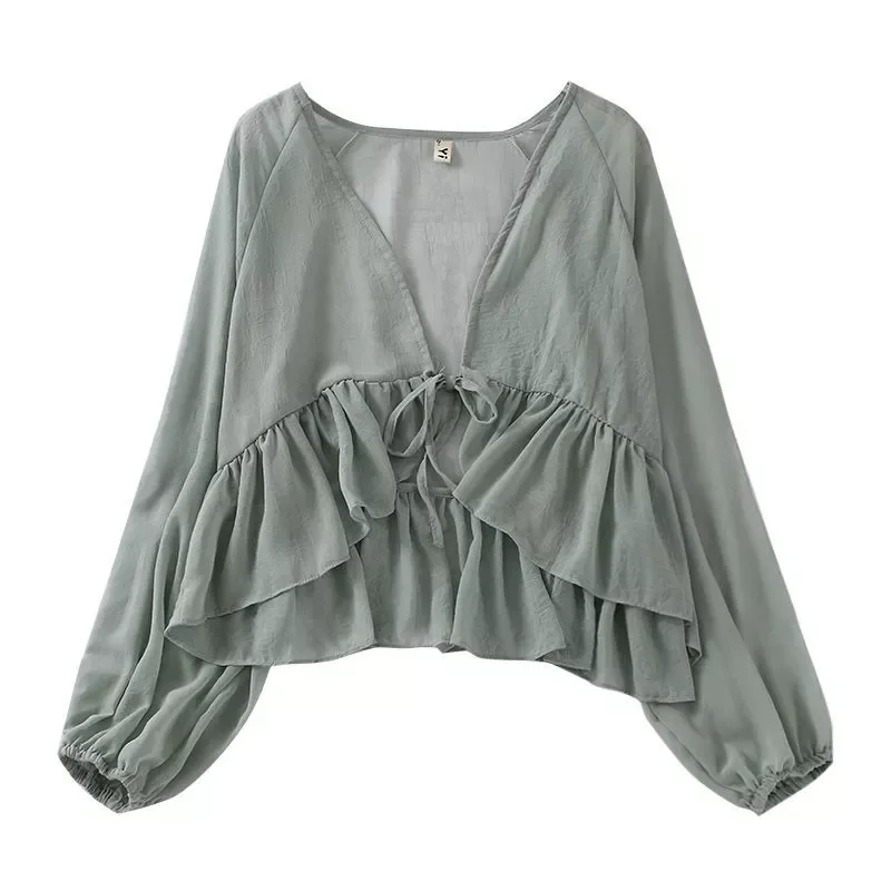 Y2KNew womentops traf Y2K roupas femininas 2022 spring summer autumn new women fashion casual chiffon shirt woman female OL wom 
Y2KNew womentops traf Y2K roupas femininas 2022 spring summer autumn new women fashion casual chiffon shirt woman female OL wom