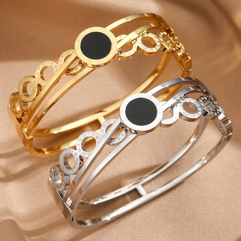 Trendy Stainless Steel Waterproof Bangle Brand Roman Numerals Cross Design Freeshipping
Trendy Stainless Steel Waterproof Bangle Brand Roman Numerals Cross Design Freeshipping
