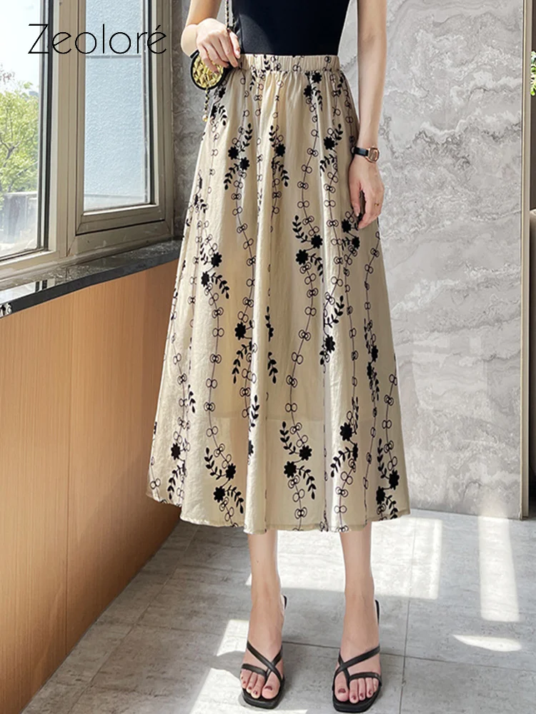 Zeolore 2022 Spring Summer Floral Print Skirts Women Mid-length Office Lady A-line Skirt QT1701
Zeolore 2022 Spring Summer Floral Print Skirts Women Mid-length Office Lady A-line Skirt QT1701