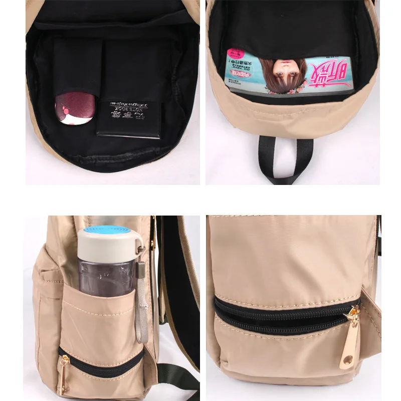 Fashionable High Quality Women Backpack for Travel Zipper Bag Pack Female Oxford Waterproof Casual School Backpacks | Багаж и сумки