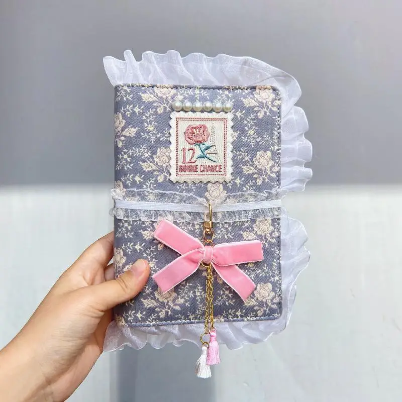 A5 A6 Hand Ledger Cute Girl Loose-leaf Notebook Girl Diary Rose Diary Fabric Lace Edge Notebook Journals Agenda Planner Gift
A5 A6 Hand Ledger Cute Girl Loose-leaf Notebook Girl Diary Rose Diary Fabric Lace Edge Notebook Journals Agenda Planner Gift