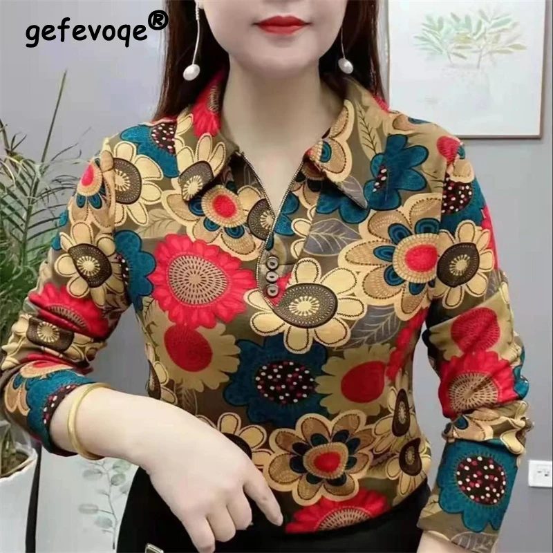 Vintage Oversize 5XL Floral Printed Shirt Women Chic Long Sleeve Blouse Pullover Elegant Turndown Collar Middle-aged Tops Female
Vintage Oversize 5XL Floral Printed Shirt Women Chic Long Sleeve Blouse Pullover Elegant Turndown Collar Middle-aged Tops Female