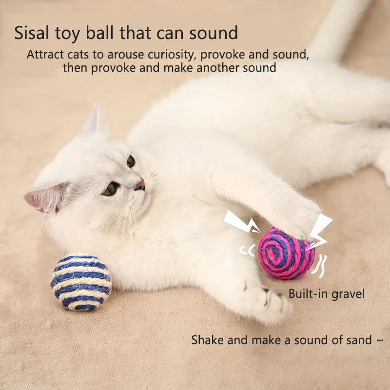 Colorful Sisal Interactive Ball Cat Toy Pet Supplies Cat Training Catcher Cat Accessories Random Color Yarn Ball Interactive Toy
Colorful Sisal Interactive Ball Cat Toy Pet Supplies Cat Training Catcher Cat Accessories Random Color Yarn Ball Interactive Toy