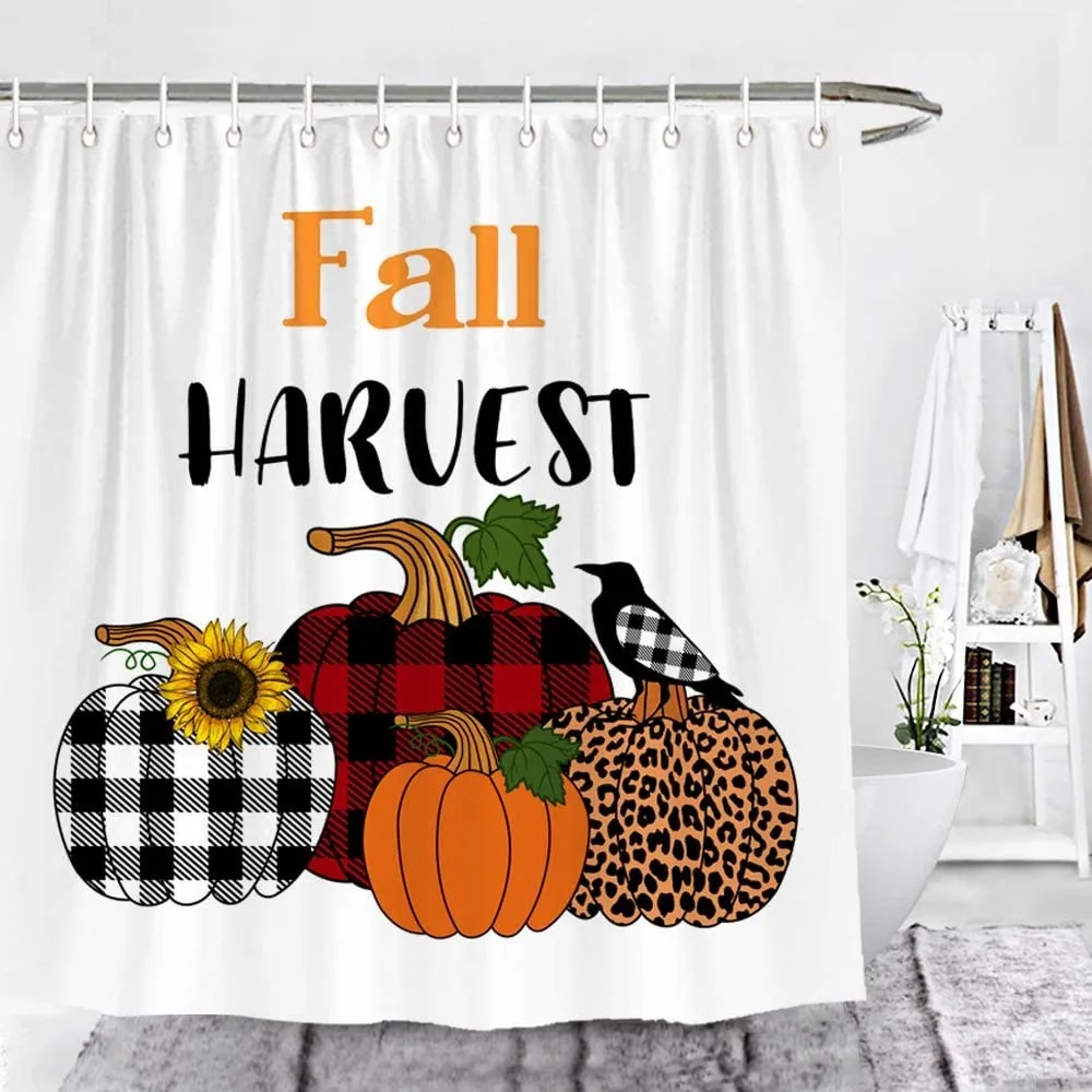 3D Printing Autumn Thanksgiving Leaves Pumpkin Waterproof Bathroom Shower Curtain Bath Bathroom Decor With Hooks
3D Printing Autumn Thanksgiving Leaves Pumpkin Waterproof Bathroom Shower Curtain Bath Bathroom Decor With Hooks