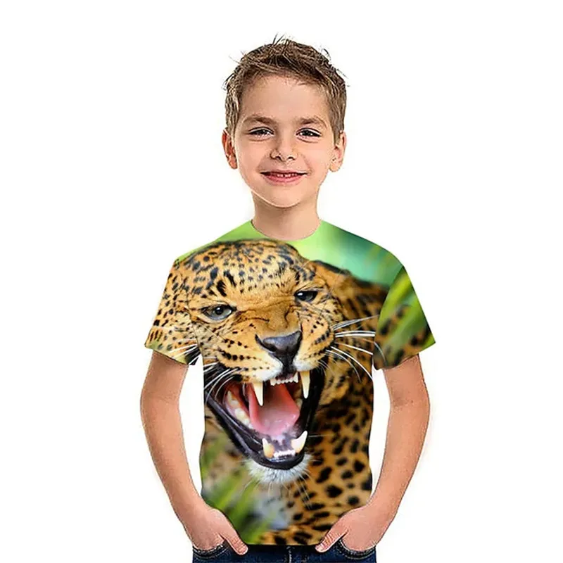 2022 Summer New Kids Boys Camiseta de manga corta Estampado 3D Leopardo Animal Kids Top Primavera Verano Moda activa Todos los d
2022 Summer New Kids Boys Camiseta de manga corta Estampado 3D Leopardo Animal Kids Top Primavera Verano Moda activa Todos los d