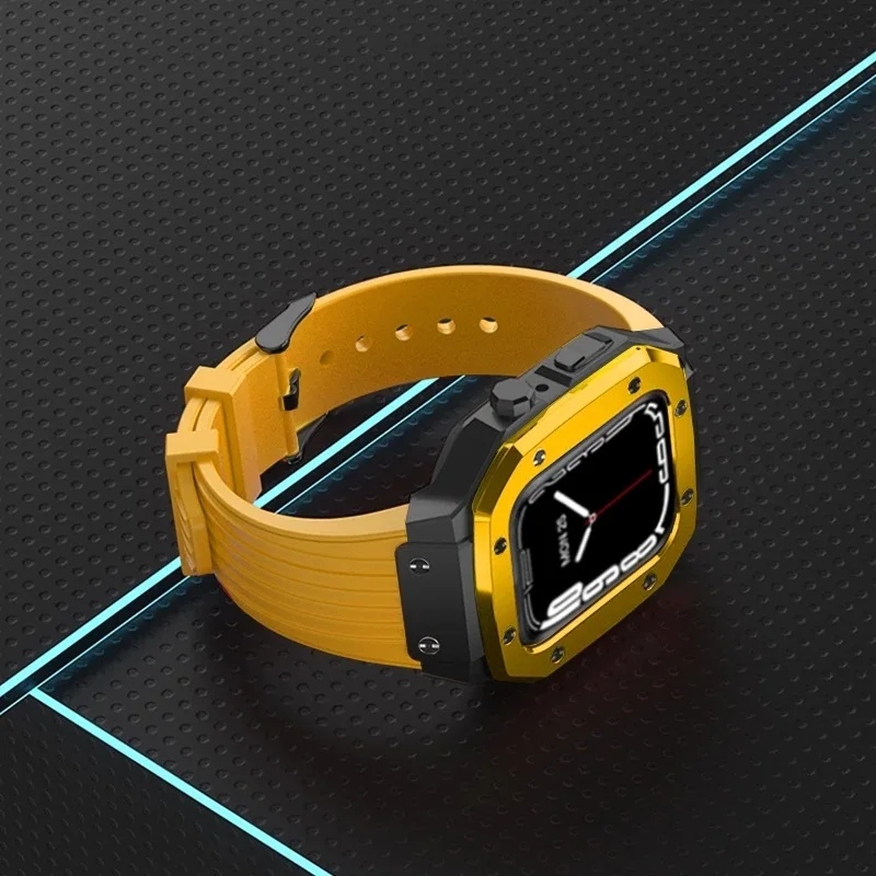For Apple Watch 7 SE 6 5 4 Strap Bracelet For 45mm 44mm Silicone Strap IWatch Series 7 Zinc Alloy Metal Retrofit Kit Strap Case
For Apple Watch 7 SE 6 5 4 Strap Bracelet For 45mm 44mm Silicone Strap IWatch Series 7 Zinc Alloy Metal Retrofit Kit Strap Case