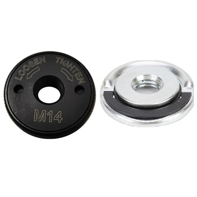 New 2Pcs Angle Grinder M14 Thread Inner Outer Flange Nut Quick Release Nut Power Replacement Part For Metabo Makita
New 2Pcs Angle Grinder M14 Thread Inner Outer Flange Nut Quick Release Nut Power Replacement Part For Metabo Makita