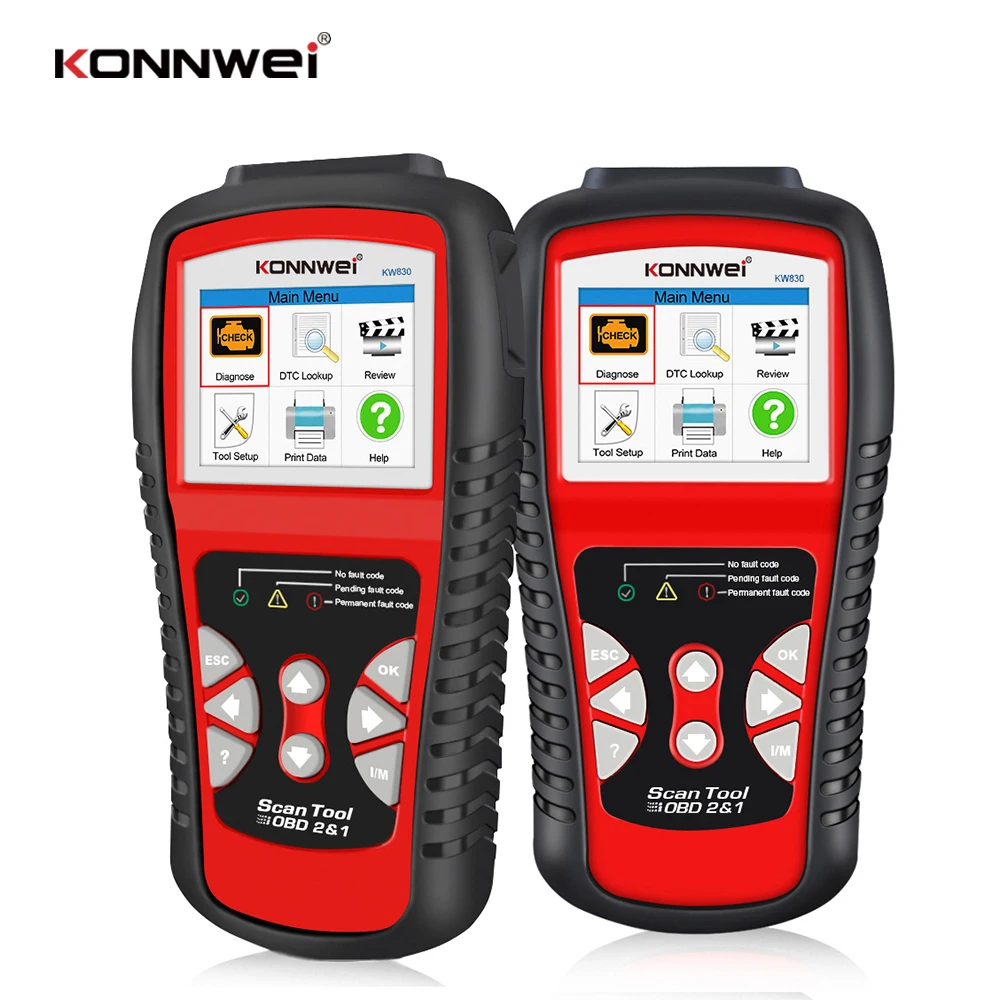 

KONNWEI KW830 оригинальный автомобильный диагностический инструмент OBD2 автомобильный OBD 2 EOBD лучше AD410 считыватель кодов ошибок двигателя инструменты для сканирования