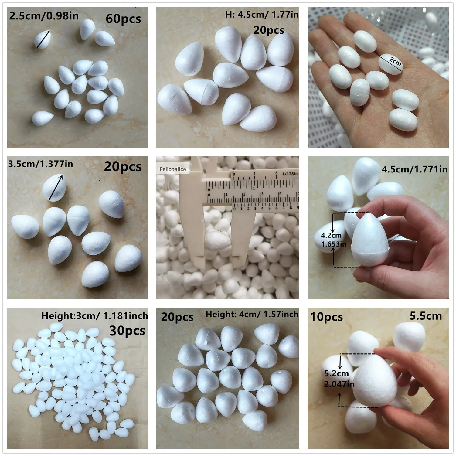 1.5/2/3/4/5.5cm White Water Drop Modeling Foam Rose Bud For Nylon Stocking Flower Accessories Polystyrene Styrofoam balls
1.5/2/3/4/5.5cm White Water Drop Modeling Foam Rose Bud For Nylon Stocking Flower Accessories Polystyrene Styrofoam balls