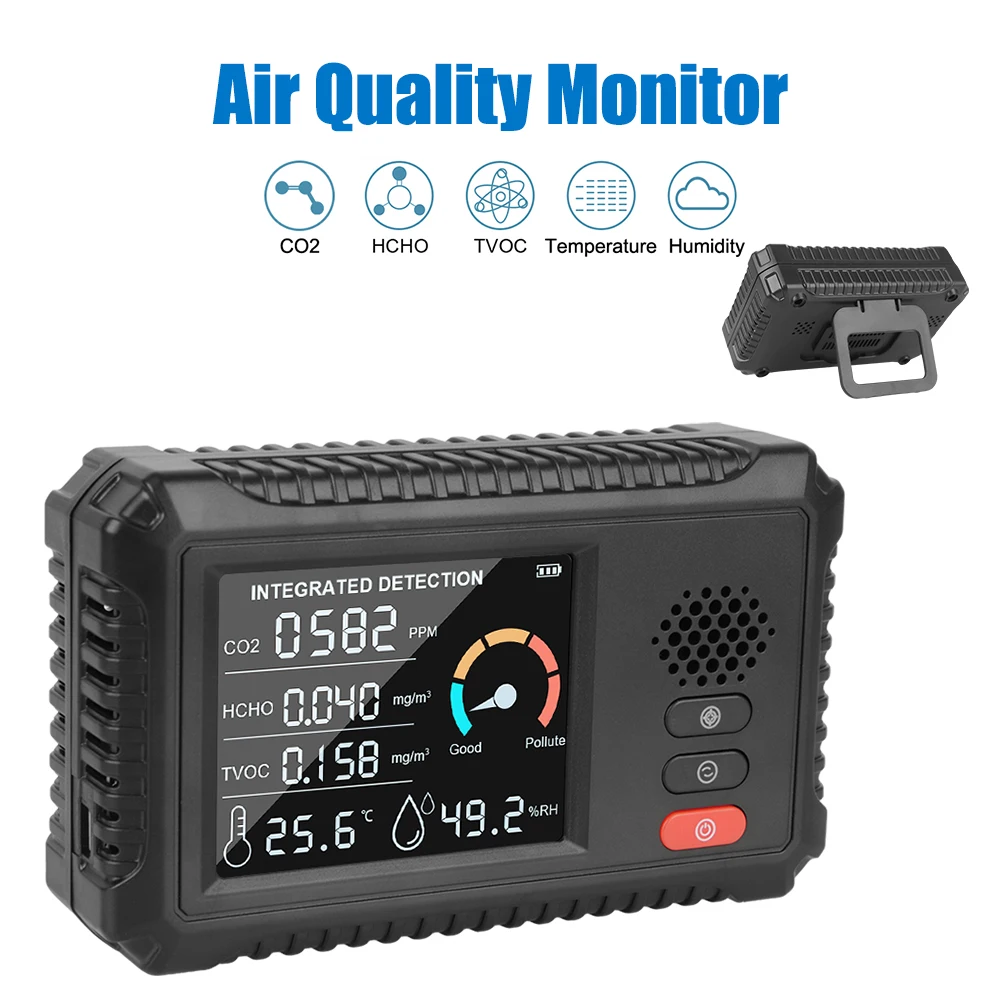 Детектор газа TVOC HCHO PM2.5 PM10, многофункциональный анализатор газа для дома и офиса, уличный датчик углекислого газа
Детектор газа TVOC HCHO PM2.5 PM10, многофункциональный анализатор газа для дома и офиса, уличный датчик углекислого газа