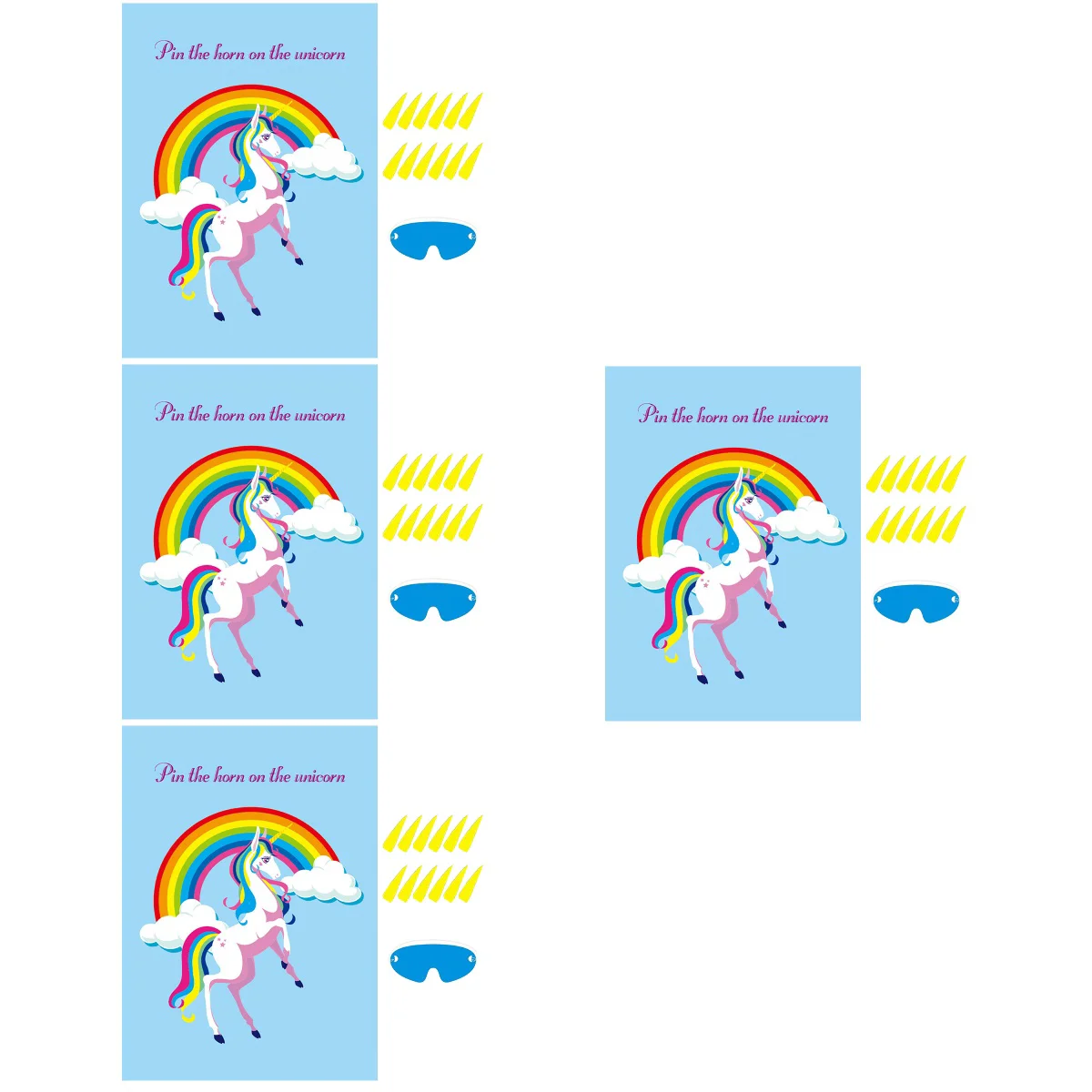 4 Sets Pin The Horn on The Birthday Party Game Decoration 
4 Sets Pin The Horn on The Birthday Party Game Decoration