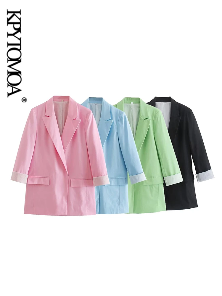 KPYTOMOA Women Fashion Office Wear Linen Open Blazer Coat Vintage Long Sleeve Flap Pockets Female Outerwear Chic Vestes Femmes
KPYTOMOA Women Fashion Office Wear Linen Open Blazer Coat Vintage Long Sleeve Flap Pockets Female Outerwear Chic Vestes Femmes