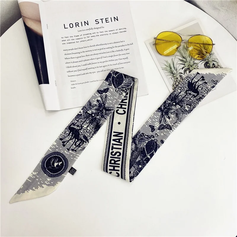 Designer New Silk Scarf 6*100cm Double-sided Printing Long Strip Scarf Multifunctional Bag Scarf Hijab Luxury Scarf for Women
Designer New Silk Scarf 6*100cm Double-sided Printing Long Strip Scarf Multifunctional Bag Scarf Hijab Luxury Scarf for Women