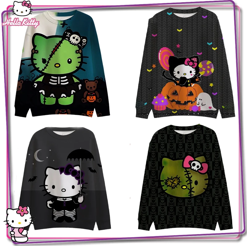 Sanrio Hello Kitty Cartoon 3D Printed Long Sleeve Autumn/winter Warm Men's and Women's Pullover Halloween Long Sleeve T-Shirt
Sanrio Hello Kitty Cartoon 3D Printed Long Sleeve Autumn/winter Warm Men's and Women's Pullover Halloween Long Sleeve T-Shirt