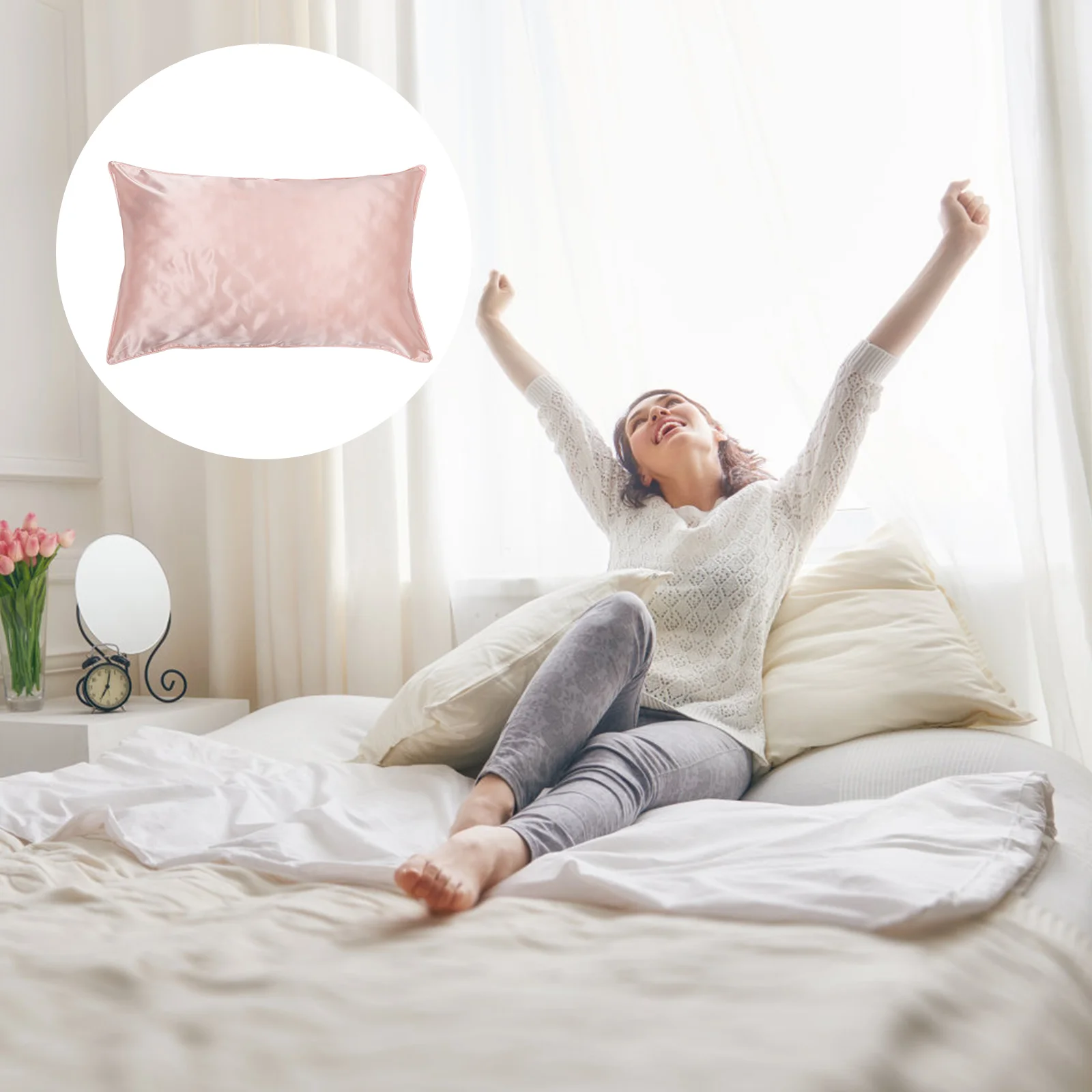 2Pc Silk Pillow Case Ice Silk Mulberry Pillowcase Cover Square Pillow Cover Plain Color Pillow Home )
2Pc Silk Pillow Case Ice Silk Mulberry Pillowcase Cover Square Pillow Cover Plain Color Pillow Home )