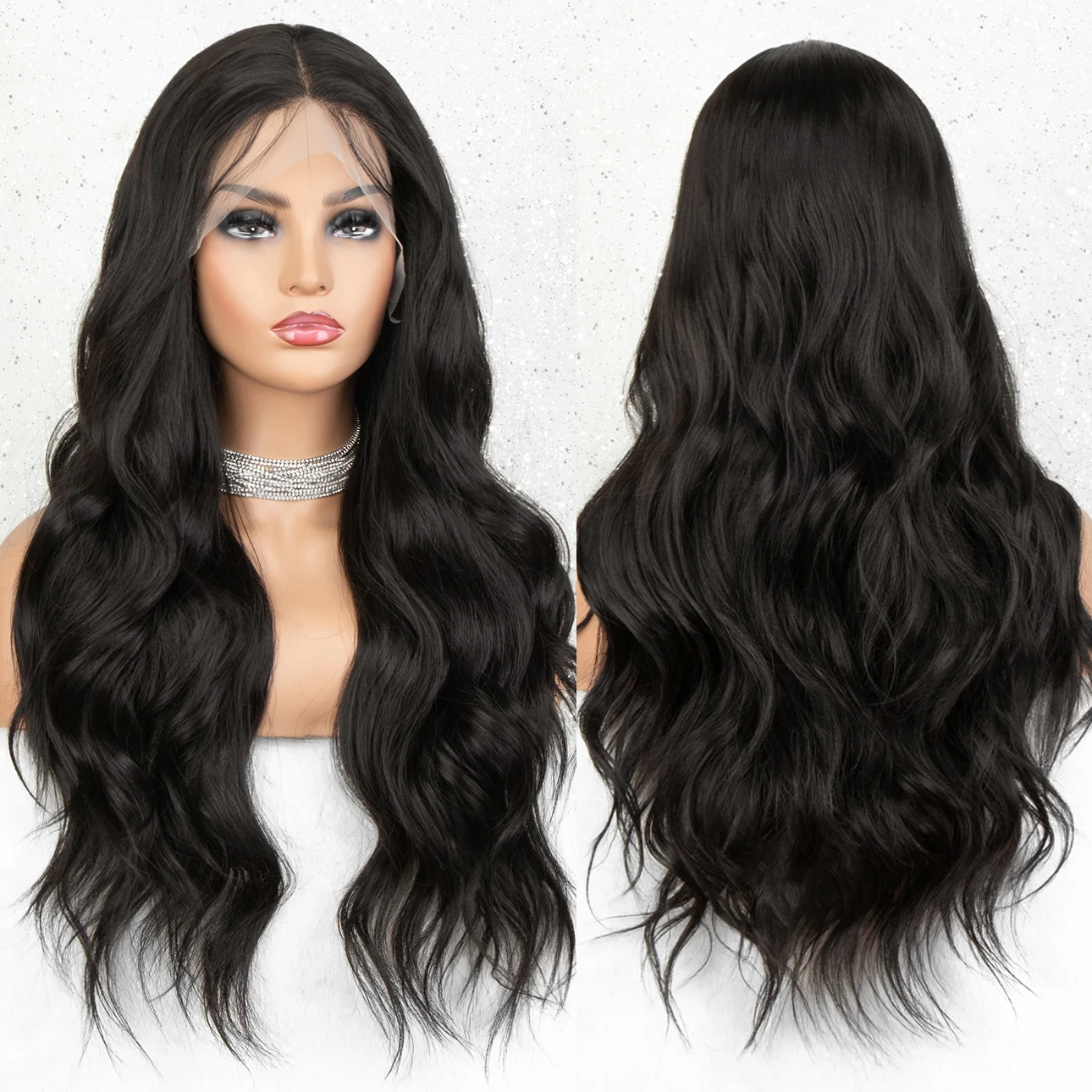 Kryssma Body Wave 13X4 Lace Front Wigs Synthetic Long Wave T Part Lace Front Wig Synthetic Lace Front Wig Pre Plucked Blcak Wig
Kryssma Body Wave 13X4 Lace Front Wigs Synthetic Long Wave T Part Lace Front Wig Synthetic Lace Front Wig Pre Plucked Blcak Wig