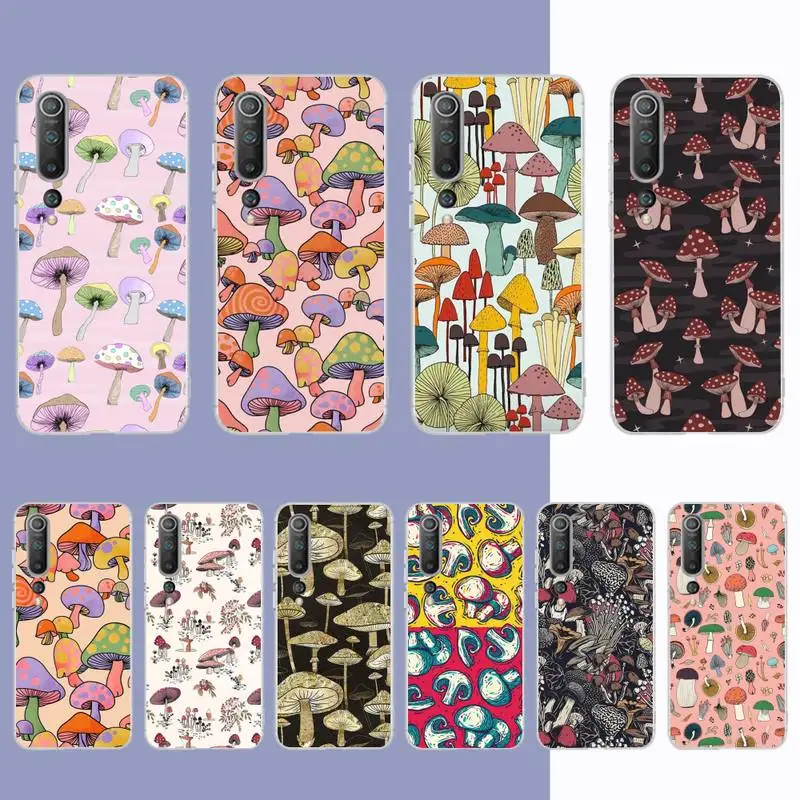 

Mushroom Cute Phone Case for Samsung S21 A10 for Redmi Note 7 9 for Huawei P30Pro Honor 8X 10i cover