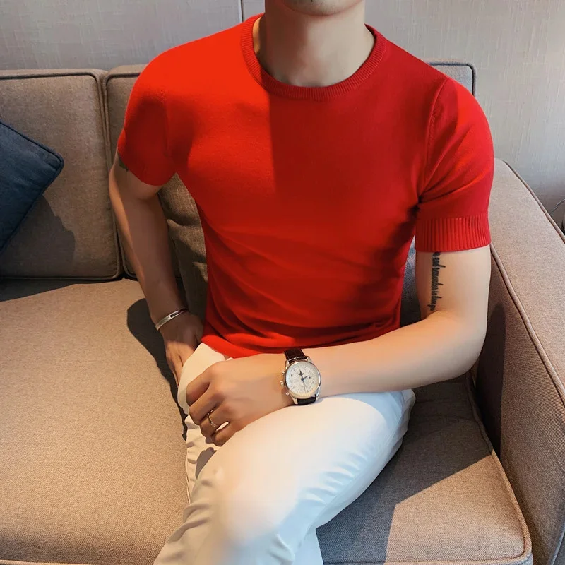 2024 Casual 's Short Sleeve Sweater O-Neck Slim Fit Knit Autumn Sweaters Pullovers Pullover Men Pull Homme S-4XL
2024 Casual 's Short Sleeve Sweater O-Neck Slim Fit Knit Autumn Sweaters Pullovers Pullover Men Pull Homme S-4XL