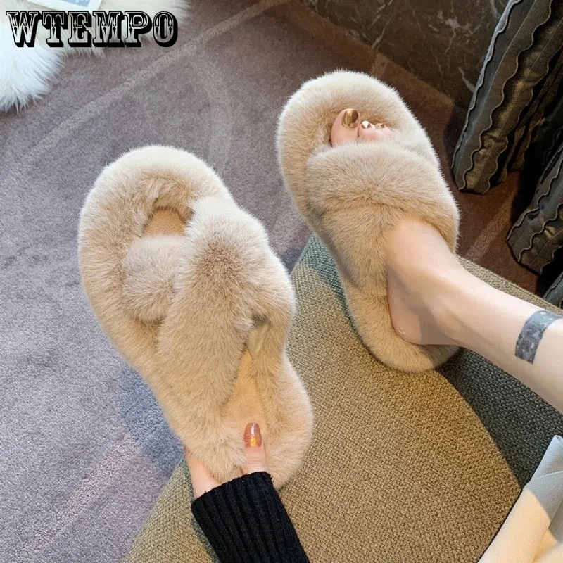 WTEMPO Wool Slippers Female Fall Winter New Korean Fashion Slip-ons Non Slip Soft Sole Solid Household Cotton Slippers Wholesale
WTEMPO Wool Slippers Female Fall Winter New Korean Fashion Slip-ons Non Slip Soft Sole Solid Household Cotton Slippers Wholesale