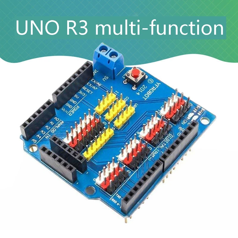 

Multi-Functional Sensor Expansion Board Module Sensor Shield V5.0 Expansion Board Module For Arduino UNO R3