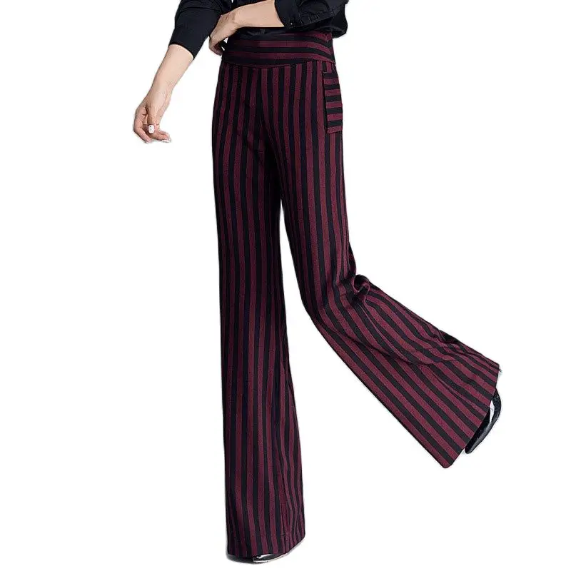 Women's Fashion Black Red Striped Flared Trousers For Spring Autumn Full Length Long High Waist Plus Size Flare Pants 6XL 8XL
Women's Fashion Black Red Striped Flared Trousers For Spring Autumn Full Length Long High Waist Plus Size Flare Pants 6XL 8XL