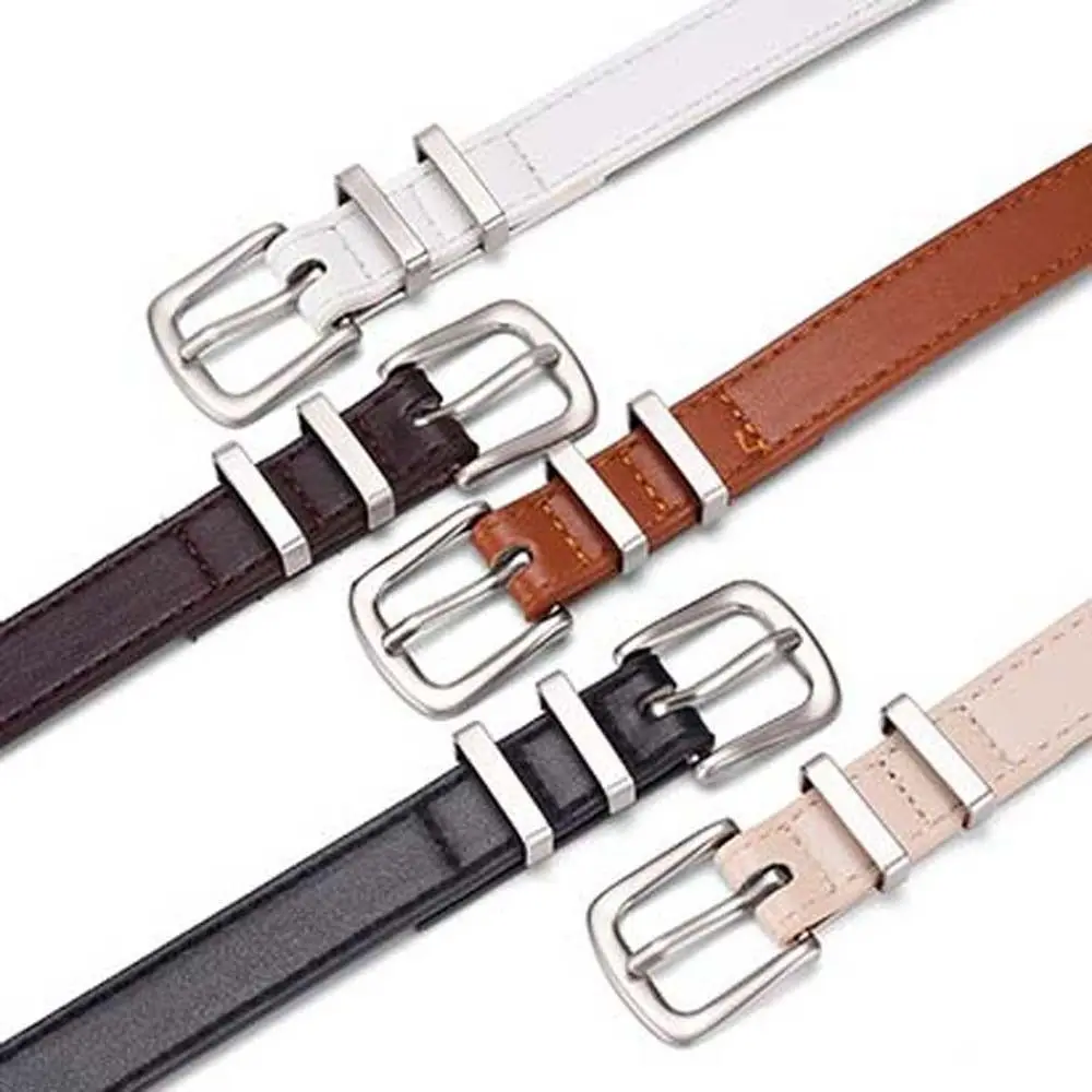Metal Buckle PU Leather Belt Retro Simple Slim Side Thin Waist Belt All-match Dress Decor Korean Waistband Ladies/Girls
Metal Buckle PU Leather Belt Retro Simple Slim Side Thin Waist Belt All-match Dress Decor Korean Waistband Ladies/Girls