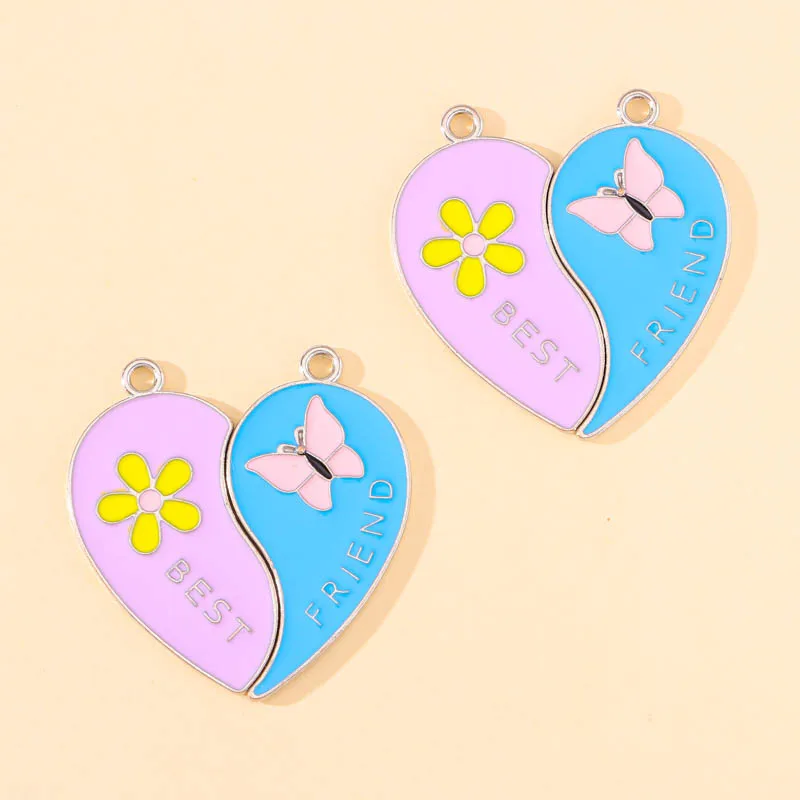 10Pcs Fashion Enamel Heart Stitching Charm Best Friends Couple Necklace Pendant For Women BFF Friendship Making Jewelry Gifts
10Pcs Fashion Enamel Heart Stitching Charm Best Friends Couple Necklace Pendant For Women BFF Friendship Making Jewelry Gifts