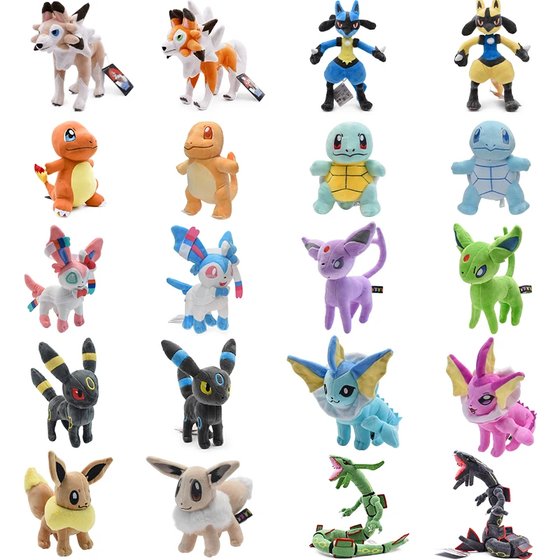 Anime Shiny Lycanroc Lucario Charmander Squirtle Sylveon Espeon Vaporeon Umbreon Rayquaza Psyduck Stuffed Plush Cartoon Doll Toy
Anime Shiny Lycanroc Lucario Charmander Squirtle Sylveon Espeon Vaporeon Umbreon Rayquaza Psyduck Stuffed Plush Cartoon Doll Toy