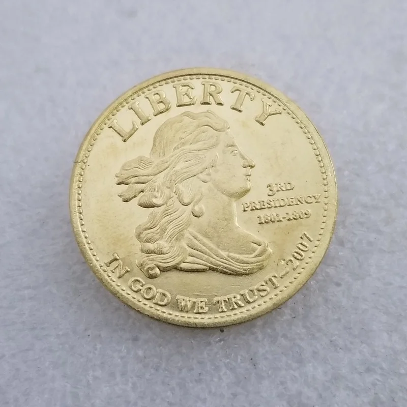 American 2007 Brass Gold-plated Commemorative Collectible Coin Gift Lucky Challenge Coin
American 2007 Brass Gold-plated Commemorative Collectible Coin Gift Lucky Challenge Coin