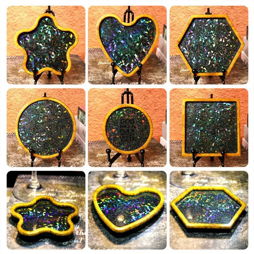 Holographic Light and Shadow Coaster Silicone Molds Supplies DIY Home Cup Tray Resin Handmade Pad UV Making Storage Epoxy D X9P5
Holographic Light and Shadow Coaster Silicone Molds Supplies DIY Home Cup Tray Resin Handmade Pad UV Making Storage Epoxy D X9P5